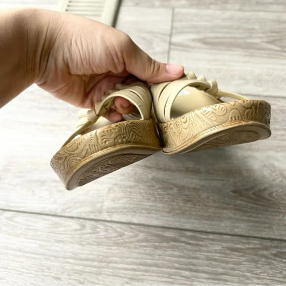 Vintage Arnold Churgin Woven Leather Platform Sandal Hand Made in Italy - Picture 5 of 15